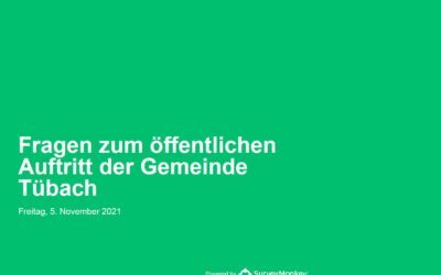 Anpassung Redaktionsplan Tübach Aktuell / Ergebnisse Umfrage öffentlicher Auftritt