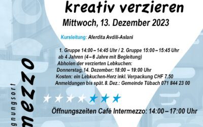 Kinderkurs Lebkuchen-Herz kreativ verzieren 13. Dezember 2023