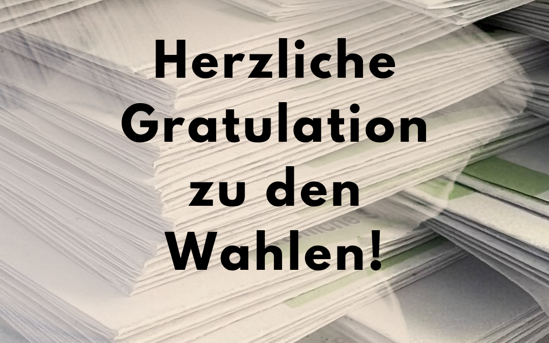 Gesamterneuerungswahlen: alle Wahlvorschläge bestätigt