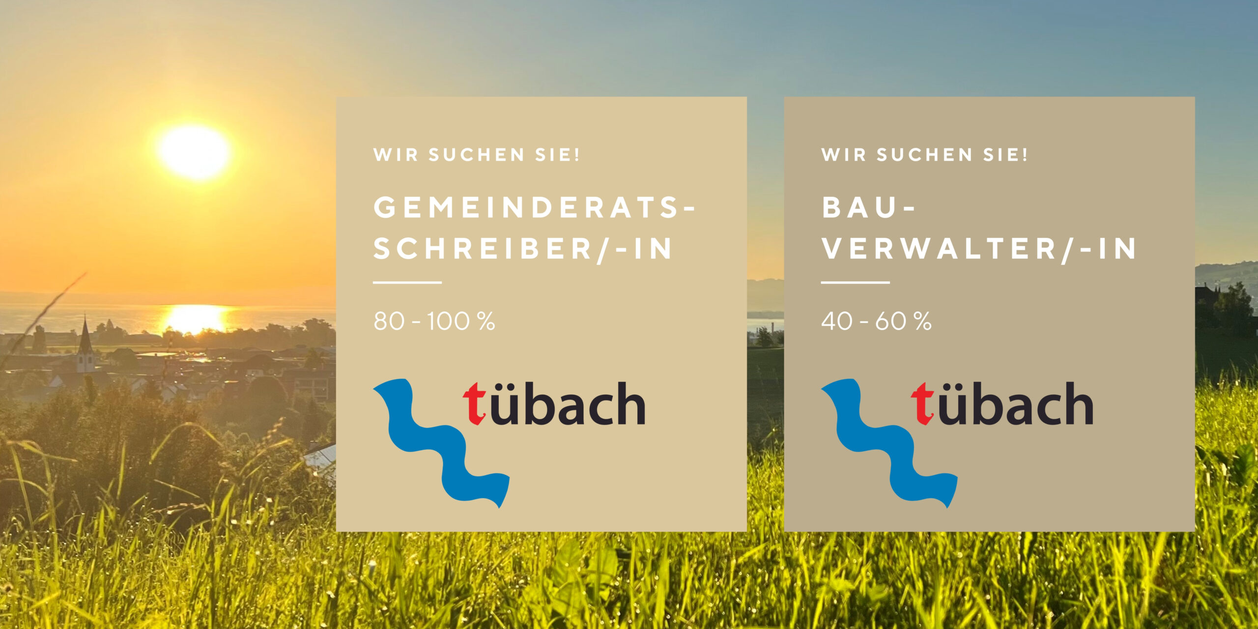 offene Stellen: Gemeinderatsschreiber/-in und Bauverwalter/-in