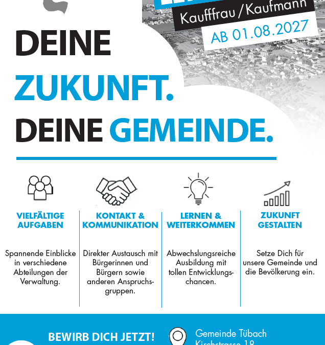 Lehrstelle als Kauffrau oder Kaufmann EFZ ab August 2027
