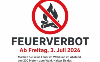 Grosse Waldbrandgefahr: Feuern im Wald verboten!