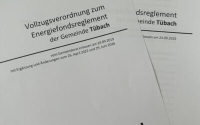 Anpassung der Vollzugsverordnung zum Energiefondsreglement