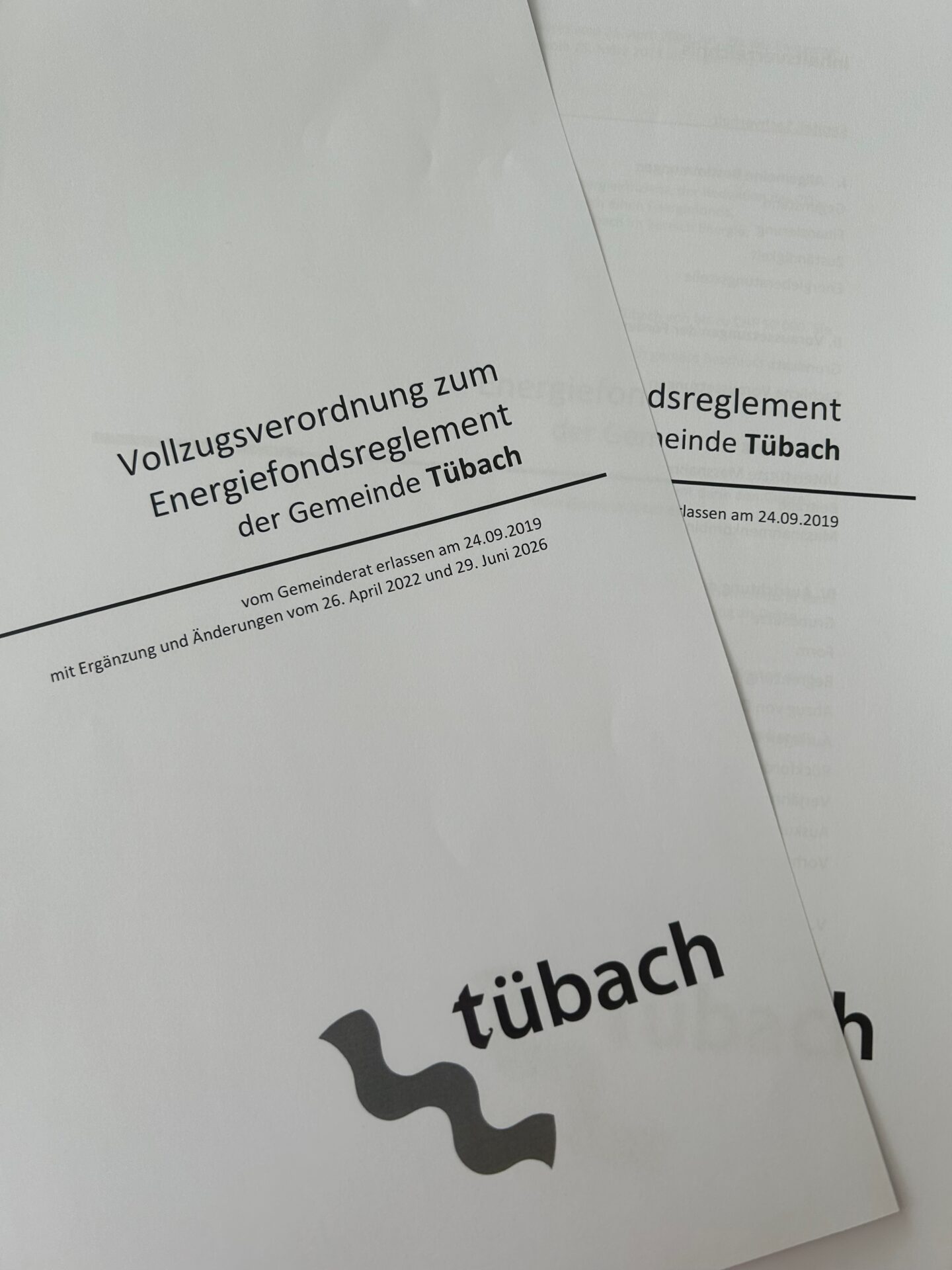 VV zum Energiefondsreglement
